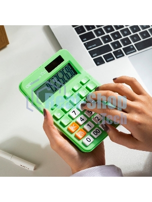 Калькулятор настольный Deli EM210FGREEN зеленый 12-разр.