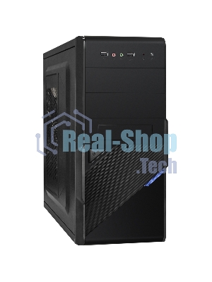 Компьютерный корпус ExeGate EX284021RUS Minitower BA-201 Black, mATX, (AA500, 80мм), 2*USB, Audio