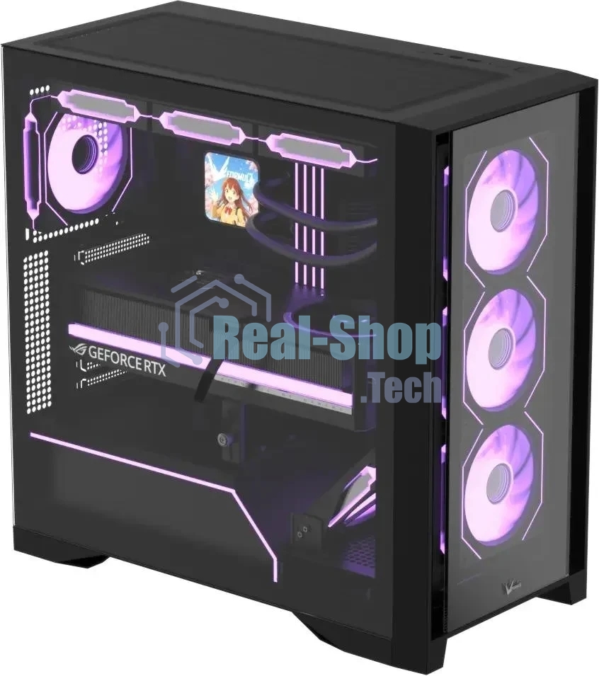 Компьютерный корпус AeroCool/Formula Air Power G8 черный без БП ATX 2xUSB 3.0 1xUSB3.1 audio bott PSU