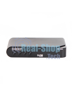 Ресивер эфирный цифровой DVB-T2 HD HD-555 пластик, дисплей, Эфир