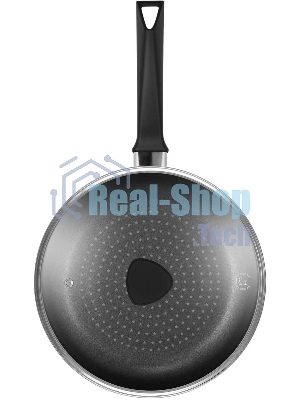 Сковорода Rondell Arabesco RDA-578, 26 см, с крышкой, серый