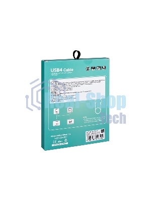 Кабель VCOM USB4 TypeC(M)--TypeC(M), 5K 60Hz, 8K 30Hz 40Gbps, PD 240W, 2м CU560-2M