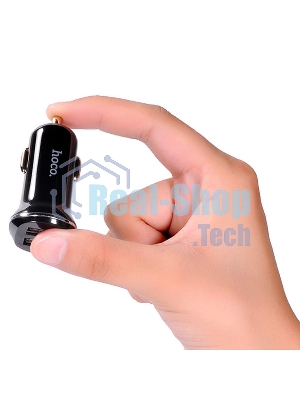 Автомобильная зарядка HOCO Z1 2xUSB, 2.1A, 11W, черный