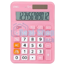 Калькулятор настольный Deli EM210FPINK розовый 12-разр.
