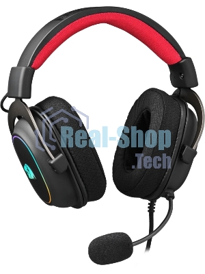 Гарнитура Redragon Zeus X чёрный, проводная, USB, подсветка