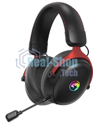 Гарнитура Marvo HG9076W Tactic X Pro чёрный, беспроводная + проводная, радиоканал, до 12 ч, подсветка, совместимость с PS5, Xbox