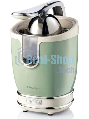 Соковыжималка Ariete 0413/04 Vintage зелёный, цитрусовая, 85 Вт, 600 мл, механическое