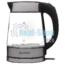 Чайник электрический Starwind SKG3311, 2200Вт, черный и серебристый