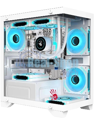 Компьютерный корпус Bloody BD-CC103 белый без БП mATX 7x120мм 1xUSB 2.0 1xUSB 3.0 audio bott PSU