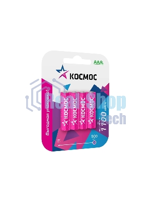 Аккумулятор Космос AAA/R03 Ni-MH 1100 мАч (блист.4шт)