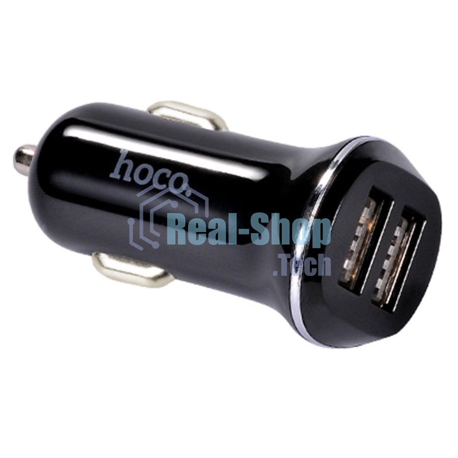 Автомобильная зарядка HOCO Z1 2xUSB, 2.1A, 11W, черный