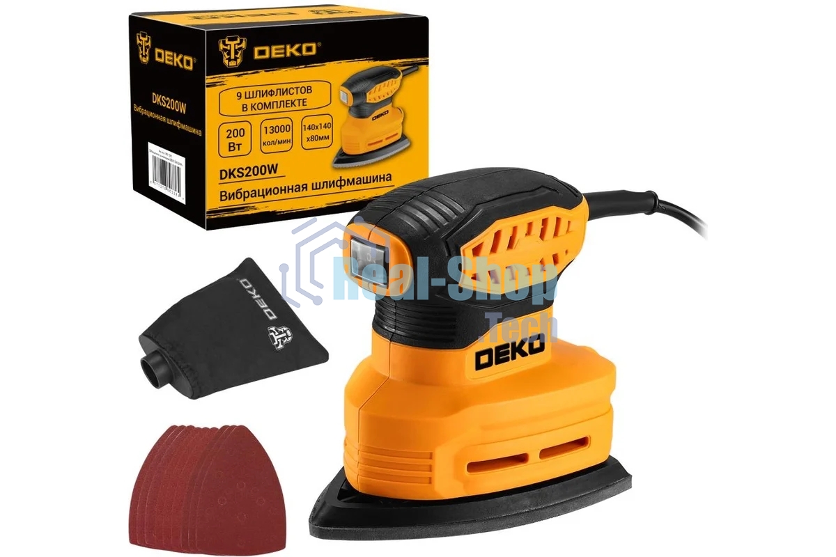 Вибрационная шлифовальная машина DEKO DKS200W 083-1200
