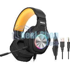 Гарнитура MARVO HG9084 Pulz 80 чёрный, проводная, USB, подсветка