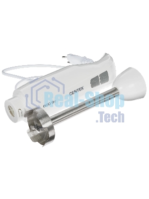 Блендер погружной Centek CT-1343 белый, 600 Вт, 2 скорости, турбо