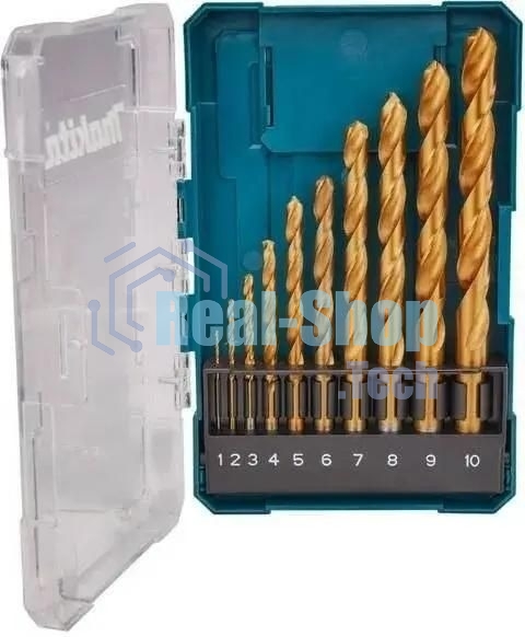 Набор сверл Makita D-72849 по металлу (10пред.) для дрелей