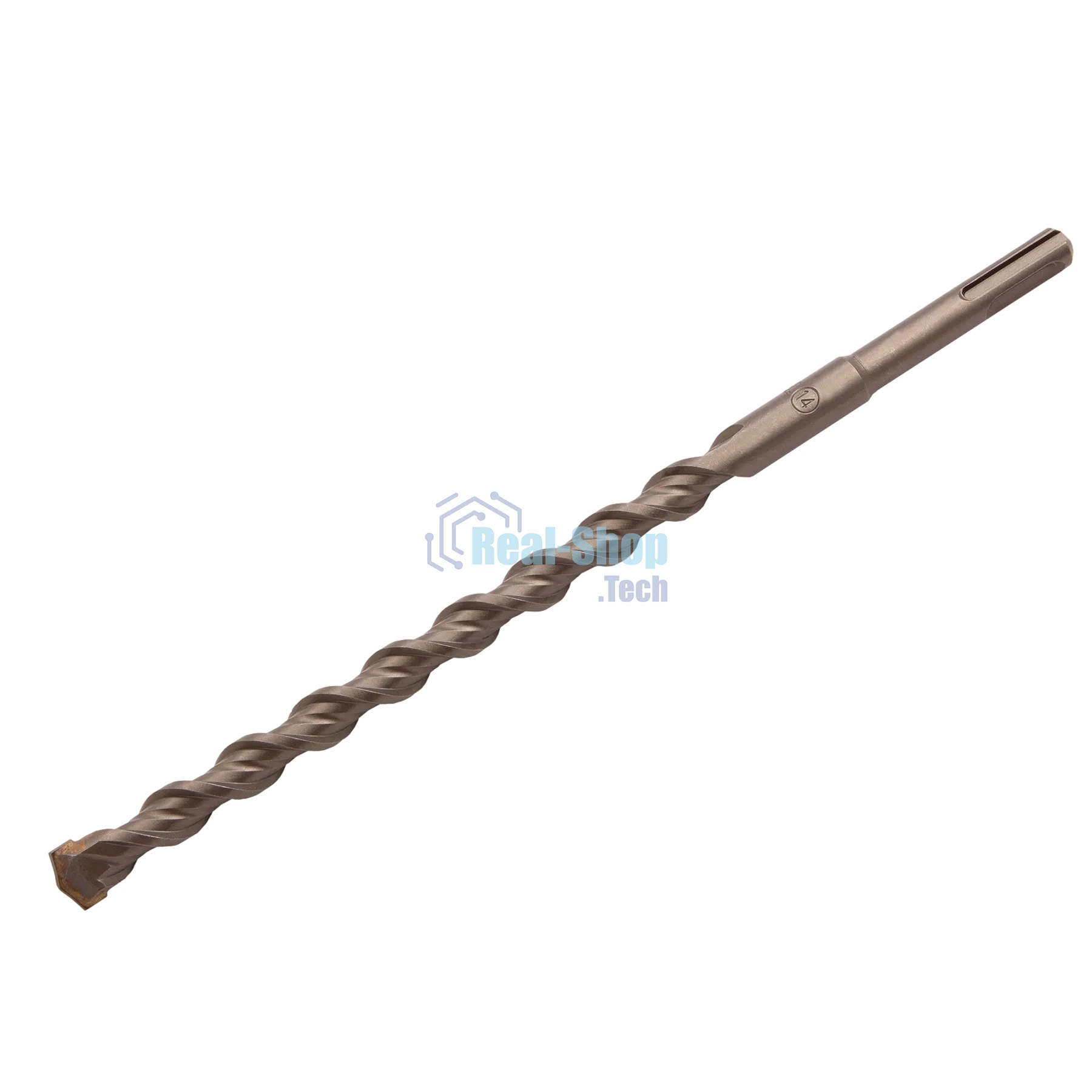Бур по бетону Denzel двойная спираль, Cobalt W-tip, 14x260 мм, SDS PLUS
