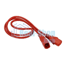 Шнур питания Lanmaster LAN-PP13/14-0.5-RD C13-С14 проводник.:3x0.75мм2 0.5м 220В 10А красный
