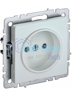 Розетка 1-местная IEK BRITE РС10-1-0-БрЖ без заземления, без защитных шторок, 10А, жемчуг