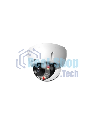 Уличная купольная IP-видеокамера Dahua DH-IPC-HDBW2449EP-S-IL-0280B Smart Dual Light с ИИ 4Мп, 1/2.9” CMOS, объектив 2.8мм, видеоаналитика, ИК до 30м, LED до 30м, IP67, корпус: металл