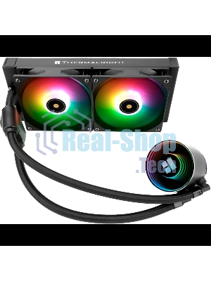 Водяное охлаждение для процессора Thermalright Frozen Notte 240 черный ARGB V2 (240мм, Black, ARGB/ Fans: 2x120мм, 72.37CFM, 27.7dBA, 2000RPM/ Pump height 54мм, 28dBA, 5300RPM, Rad thickness 27мм/ S: 1200, 1700, 1851, 2011, 2066, 115X, AM2, AM2+, AM3, AM3+, AM4, AM5, FM1, FM2, FM2+)