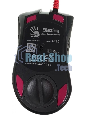 Мышь проводная A4Tech Bloody AL90 Blazing черный, 12000 dpi, USB, кнопки - 8