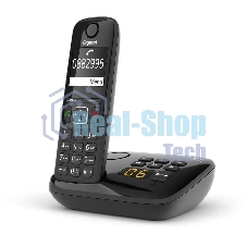 Радиотелефон Dect Gigaset AS690A черный автооветчик АОН