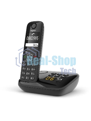Радиотелефон Dect Gigaset AS690A черный автооветчик АОН