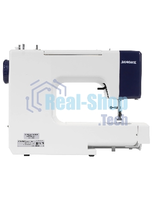 Швейная машина Janome SP901 белый/синий, электромеханическая, вертикальный качающийся, 15 операций, петля полуавтомат