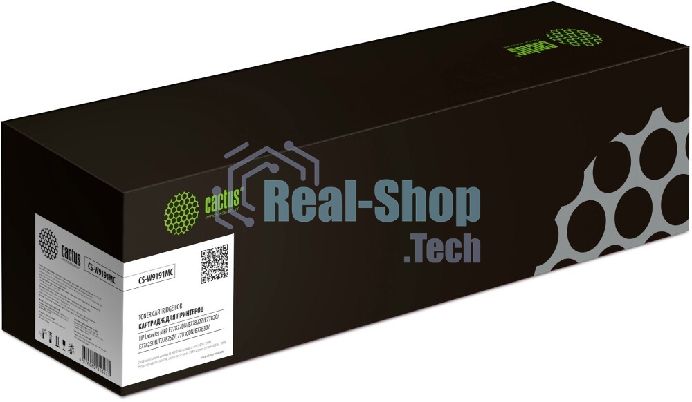 Картридж лазерный Cactus CS-W9191MC (W9191MC) голубой (28000 стр.) для HP LJ MFP E77822DN/E77822Z/E77820/E77825DN