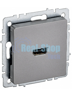 Розетка HDMI IEK BRITE РHDMI-0-БрС сталь