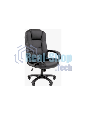 Кресло Chairman 600 черный, экокожа, 120 кг