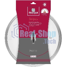Крышка Rondell Stripes RDA-1622, 28 см, руч. серый