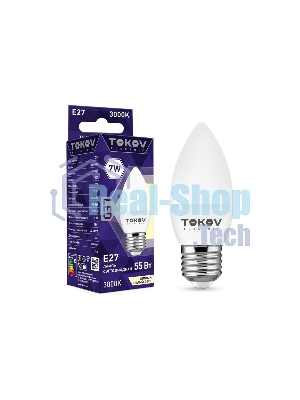 Лампа светодиодная TOKOV ELECTRIC 7Вт С37 3000К Е27 176-264В
