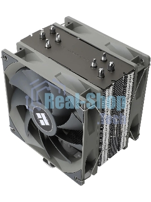 Кулер для процессора Thermalright Assassin Spirit 120 V2 серебристый/черный/серый (4-pin PWM, 154мм, Al/Cu, 4x6мм, 1x120мм, 66.17CFM, 25.6dBA, 1500RPM, S: 1851/1700/1200/115X, AM5/AM4)