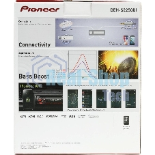 Автомагнитола Pioneer DEH-S2250UI, 1 DIN, CD, USB Type-A, AUX, пульт ДУ, съёмная панель