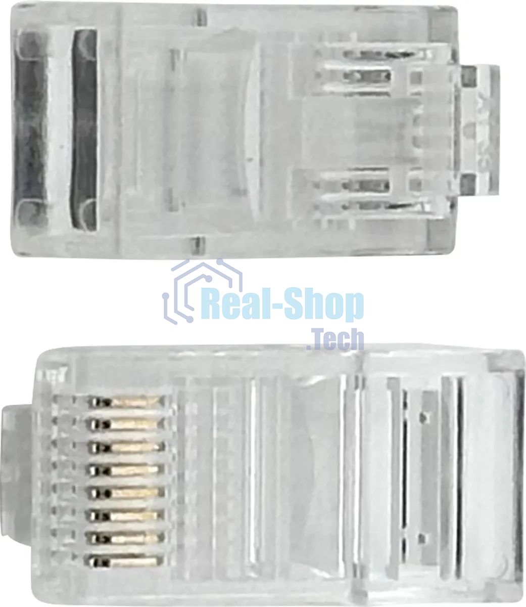 Коннектор Buro RJ45 прозрачный (упак.: 50 шт)