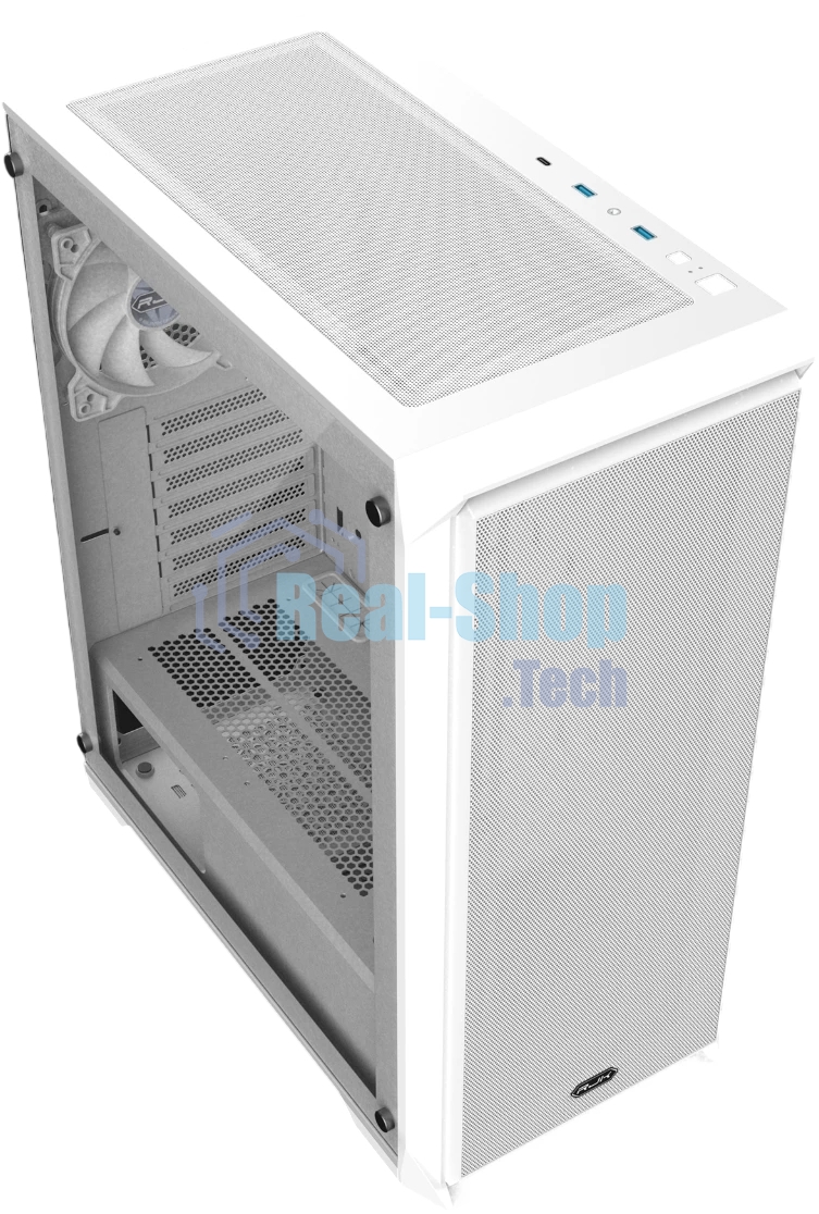 Корпус без блока питания Raijintek ARCADIA 41, Midi-Tower, TG, 1x120мм, 2xUSB-A 3.0 + 1xUSB-C, ATX, mATX, mITX White