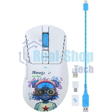 Мышь беспроводная A4Tech Bloody R73 Pro белый/рисунок оптическая 26000dpi беспров. USB-C 7but (R73 PRO NYX MIRAGE)