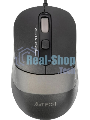 Мышь проводная A4Tech Fstyler FM10 черный/серый, 1600 dpi, USB, кнопки - 4