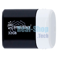Флешка USB Smartbuy LARA Black (SB32GbLARA-K), 32Gb, USB 2.0, R/W 15/5, черный/белый