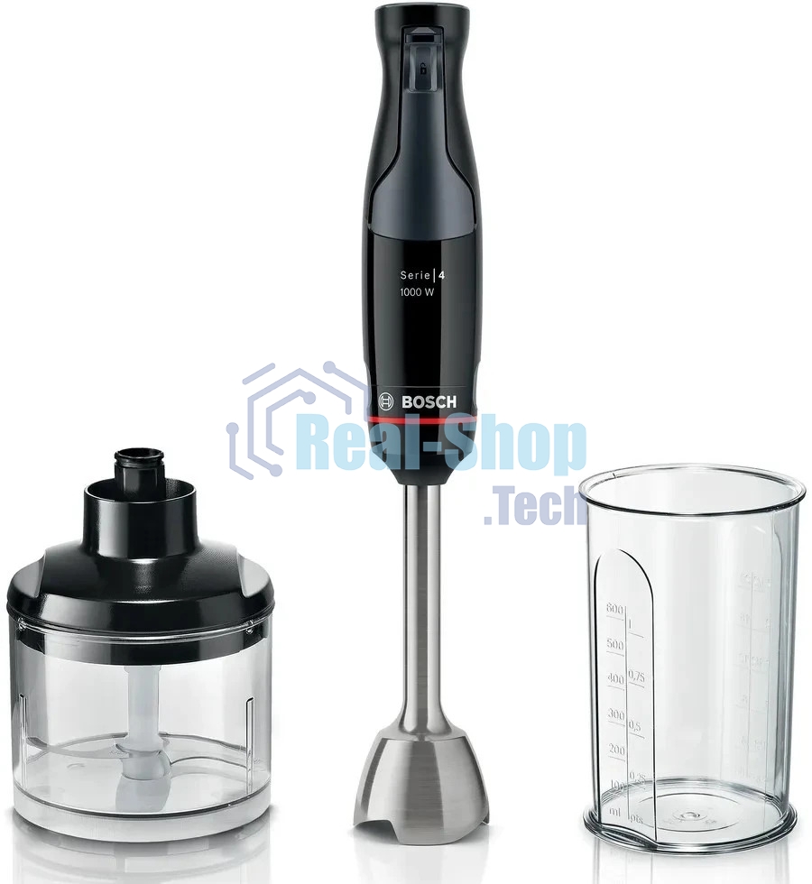 Блендер погружной Bosch MSM4B620 черный, 1000 Вт, плавная регулировка