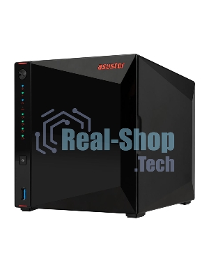Сетевой накопитель ASUSTOR AS5404T 2-Bay NAS/Media player/Intel Celeron N5105 2.0GHz up to 2.9GHz, 4Gb SO-DIMM DDR4, noHDD(HDD,SSD),/2x 2,5Gb (LAN)/3xUSB3.2,HDMI; 90IX01R1-BW3S40