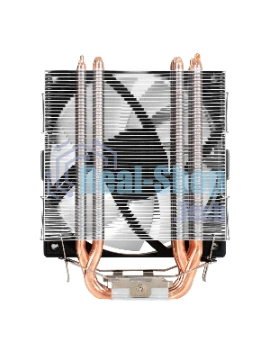 Кулер ExeGate Wizard EXX600-PWM.ARGb (Al+Cu, 6 тепл.трубки, LGA775/1150/1151/1155/1156/1200/1700/1851/AM2/AM2+/AM3/AM3+/AM4/AM5/FM1/FM2/754/939/940, TDP 180W, Fan 120мм PWM, 800-2400RPM, Hydro bearing, 4pin + 5V 3pin ARGb, 11-24db, 540г, ARGb подсветка, с термопастой, на защелках, Color Box)