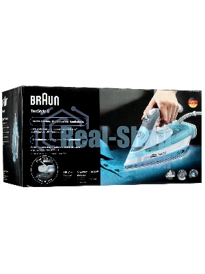 Утюг Braun SI5006BL белый/голубой, 2600 Вт, 50 г/мин, 180 г/мин, 300 мл