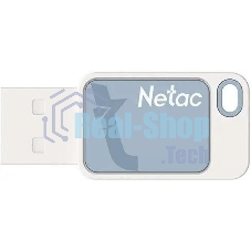 Флешка USB Netac UA31 (NT03UA31N-032G-20BL), 32Gb, USB 2.0, R/W 110/45, синий/белый