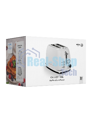 Тостер Galaxy Line GL 2922, сливочный зефир, металл, 900 Вт, 6 степеней поджарки