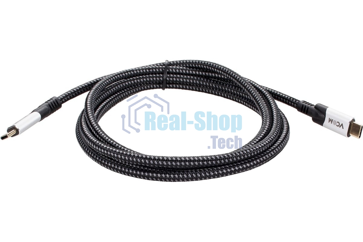 Кабель VCOM USB4 TypeC(M)--TypeC(M), 5K 60Hz, 8K 30Hz 40Gbps, PD 240W, 2м CU560-2M