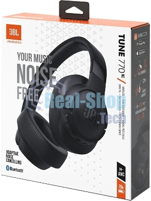 Беспроводные/проводные наушники JBL Tune 770NC черный, полноразмерные, Bluetooth + проводной, адаптивное шумоподавление, до 70 ч