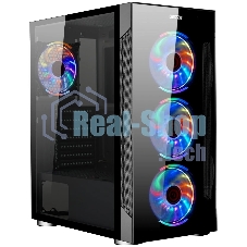 Компьютерный корпус Ginzzu CL280 FAN 12CM RGb*4 USB3.0 Window