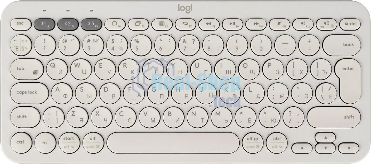 Клавиатура беспроводная Logitech K380, Bluetooth, белый